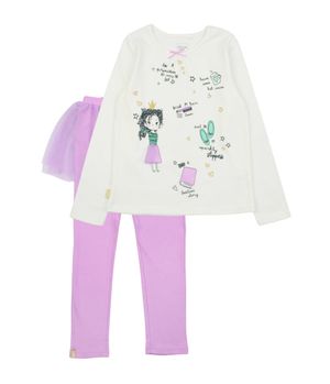 Pijama Estampado Comfy Kids Niña Lila 2 a 6 Años