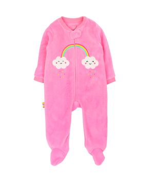 Pijama Estampado Y Con Aplicación Bordada Comfy Bebé Niña Rosado 3 a 24 meses