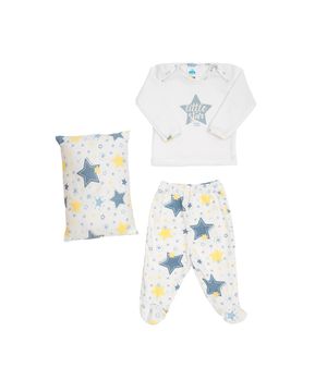 Pijama Glow Brilla en la oscuridad Bebé Unisex Azul 3 a 6 Meses