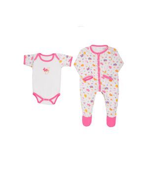 Set Sleeper Body y Pijama Bebé Unisex Rosa 6 a 9 Meses