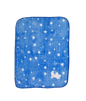 Cobertor Glow Brilla en la oscuridad Bebé Unisex Azul 0 a 12 Meses