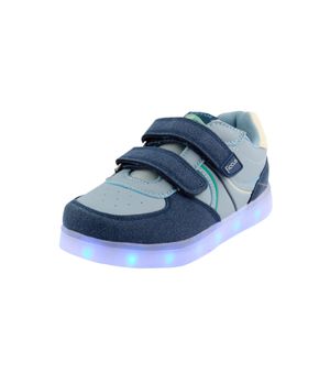 Zapatilla 2 Velcro LED Power Light Junior Niño Denim 8 a 12 Años