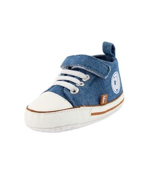Zapatilla Jeans NewBorn New Born Niño Azul Recién Nacido a 6 Meses