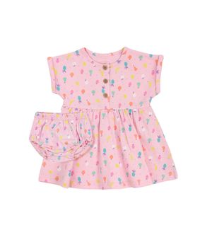 Vestido Frutti New Born Niña Rosado Recién Nacido a 6 Meses