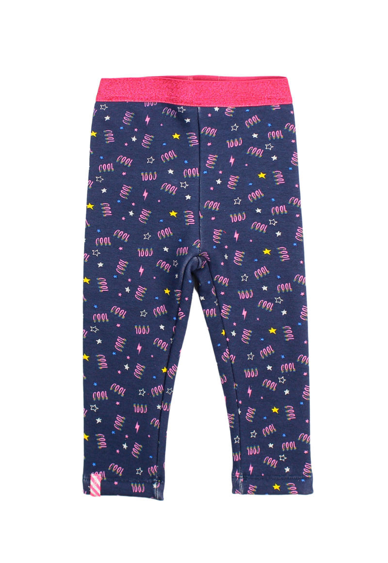 Leggins Liso Power Bebé Niña Azul 3 a 24 meses