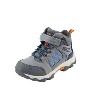 Zapatilla Outdoor Block Action Velcro FiccusTex Kids Niño Gris 2 a 6 años