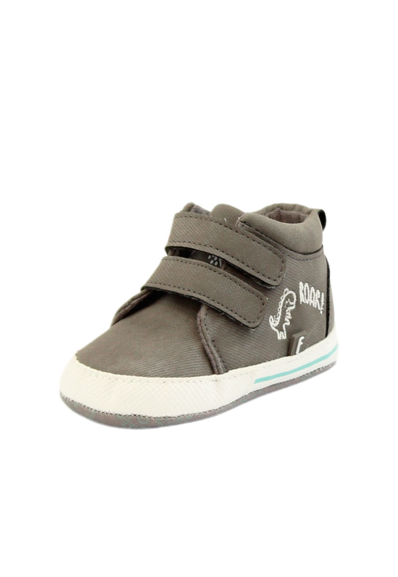 Zapatilla Outdoor Caña Velcro A Caminar Kids Niño Gris 2 a 6 Años