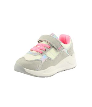 Zapatilla Velcro Glitter W23 Kids Niña Gris 2 a 6 años