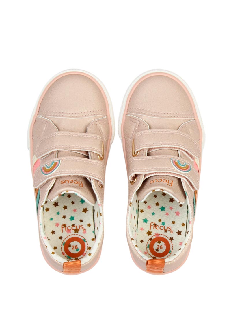 Zapatilla Velcro Rayas W23 Kids Ni?�a Coral 2 a 6 a?�os