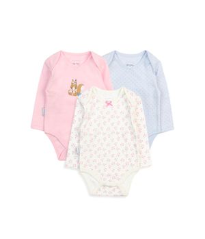 Body Cottage New Born Niña Crudo, Rosado, Lavanda Recién Nacido a 6 Meses