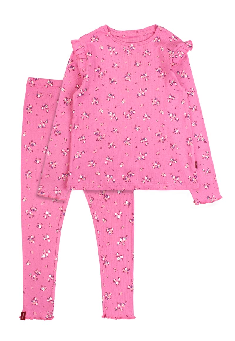 Pijama RIB Must Have Kids Nina Rosado 2 a 6 anos