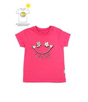 Polera Estampado Solar Bebé Niña Rosado Oscuro 3 a 24 meses