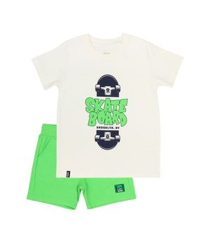 Conjunto Estampada Day To Day Kids Niño Blanco 2 a 6 años