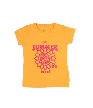 Polera Estampada Day To Day Junior Niña Naranjo 8 a 12 años