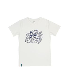 Polera Estampada Day To Day Junior Niño Blanco 8 a 12 años