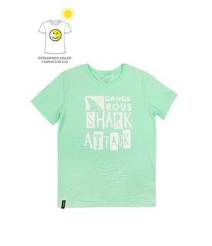 Polera Estampado Solar Kids Niño Verde Claro 2 a 6 años