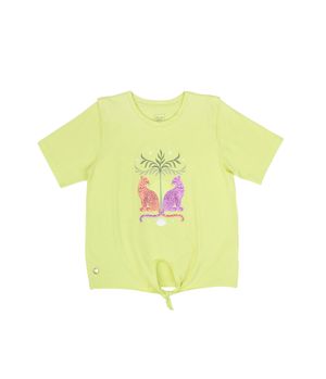 Polera Estampada Earth Junior Niña Verde 8 a 12 años