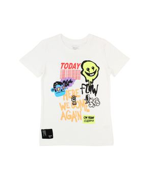 Polera Estampada Go Kids Niño Blanco 2 a 6 años
