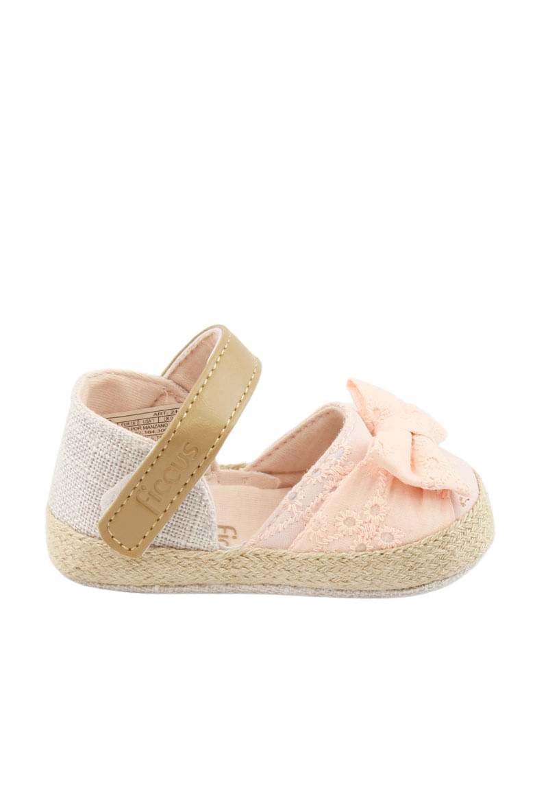 Zapato bebe piel nacar rosa. Mod. P976AG - chic&chic