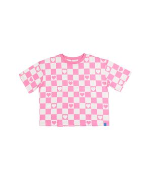 Polera Cuadros Go Junior Niña Rosado 8 a 12 años