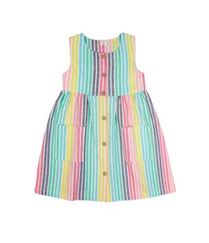 Vestido Listado Go Kids Niña Rosado 2 a 6 años