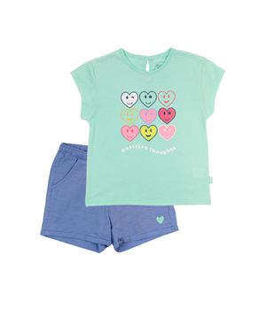 Conjunto Estampado Day To Day Kids Niña Menta 2 a 6 años