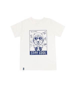 Polera Urbana Estampada Day To Day Kids Niño Blanco 2 a 6 años