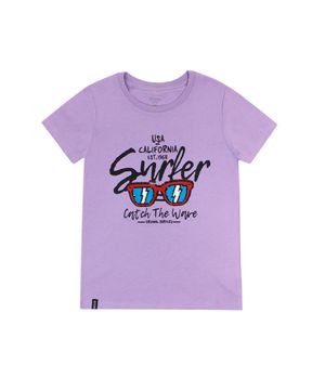 Polera Urbana Estampada Day To Day Kids Niño Lila 2 a 6 años