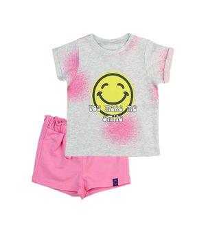 Conjunto Go Bebé Niña Gris Melange 3 a 24 meses