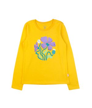 Polera Manga Larga Lentejuelas Day To Day Junior Niña Mostaza 8 a 12 Años