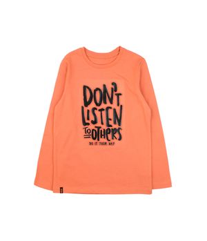 Polera Manga Larga Relieve Day To Day Kids Niño Naranjo 2 a 6 Años