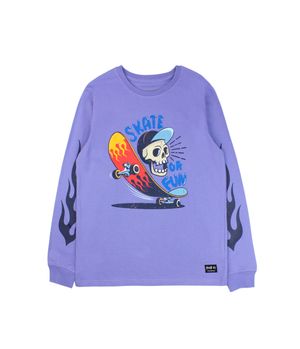 Polera Estampada Liberty Junior Niño Lila 8 a 12 Años