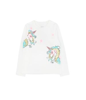 Polera Brillo Cosmic Kids Niña Crudo 2 a 6 Años