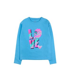 Polera Lentejuelas Cosmic Kids Niña Celeste 2 a 6 Años