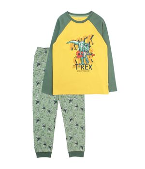 Pijama T-Rex Must Have Kids Niño Amarillo 2 a 6 Años
