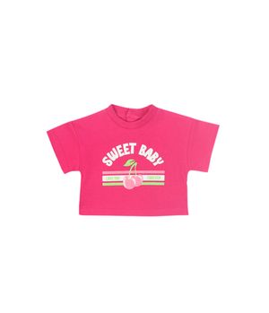 Polera Corta Day To Day Fucsia Bebé Niña Fucsia 3 a 24 Meses
