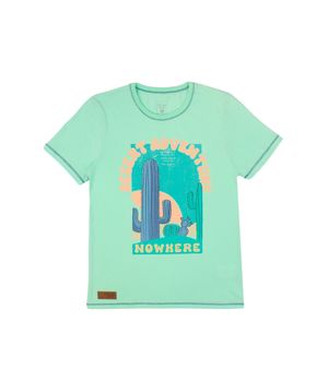 Polera Costuras Free Junior Niño Verde 8 a 12 Años