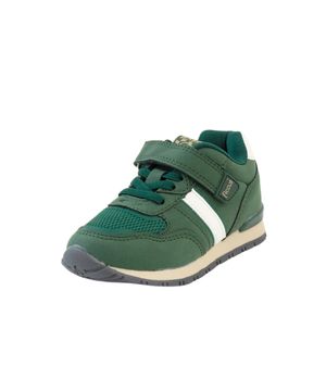Zapatilla Sport Velcro Elástico Kids Kids Niño Verde 2 a 6 Años
