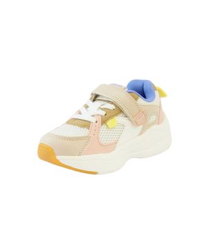 Zapatilla Sport Velcro Elástico Sport Kids Niña Beige 2 a 6 Años