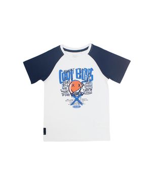 Polera Manga Raglan Energy Kids Niño Blanco 2 a 6 Años