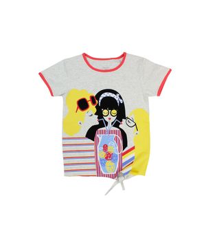 Polera Nudo Energy Kids Niña Gris Melange 2 a 6 Años