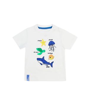 Polera  Malibu Blanco Bebé Niño Blanco 3 a 24 Meses