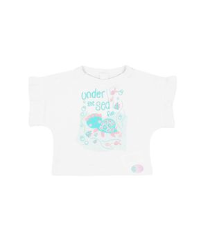 Polera Glitter Malibu Blanco Bebé Niña Blanco 3 a 24 Meses