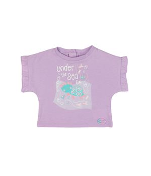 Polera Glitter Malibu Lila Bebé Niña Lila 3 a 24 Meses