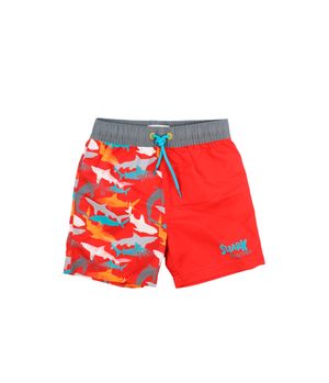 Traje de Baño Estampado Beach Rojo Bebé Niño Rojo 3 a 24 Meses