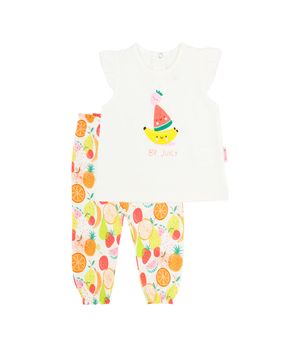 Conjunto  Colorful Crudo New Born Niña Crudo Colorful 0 a 6 Meses