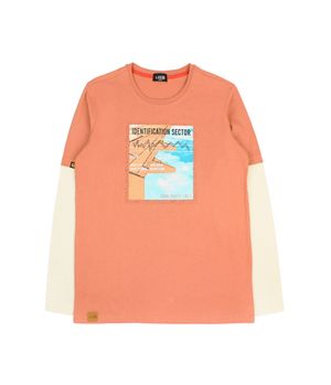 Polera Estampado Nordic Teens Niño Ladrillo 12 a 16 años