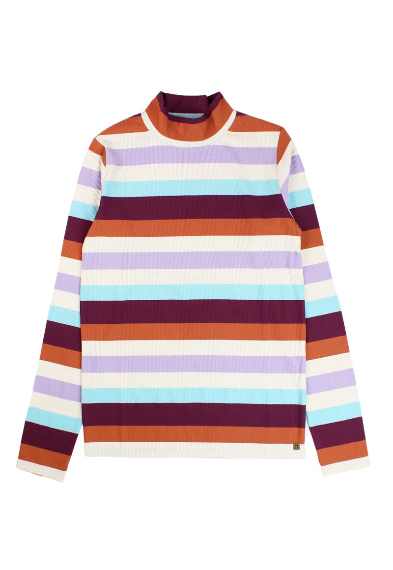 Polera Franjas Nordic Teens Niña Burdeo 12 a 16 años