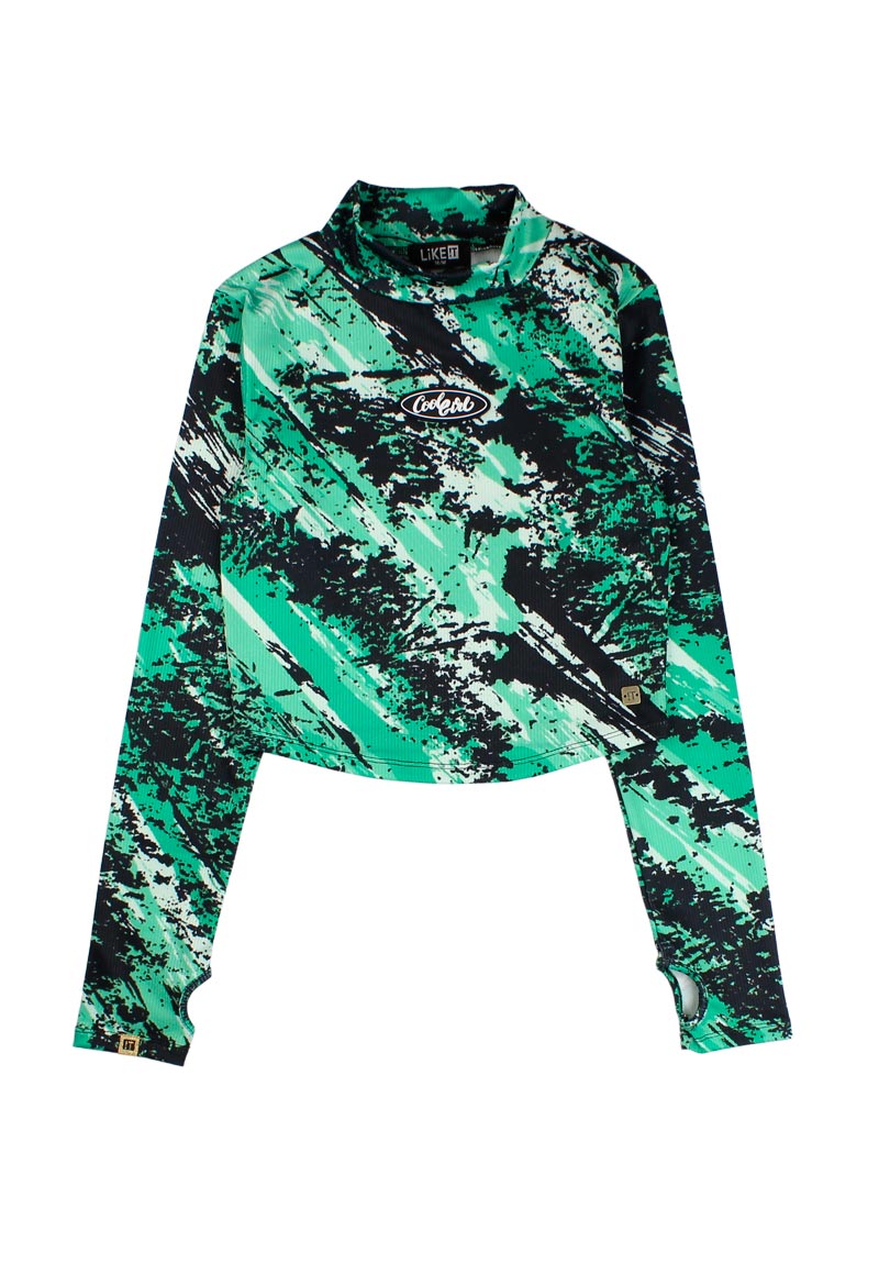 Polera Full Prints Freed Teens Niña Verde 12 a 16 años