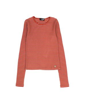 Polera Listada Nordic Teens Niña Ladrillo 12 a 16 años